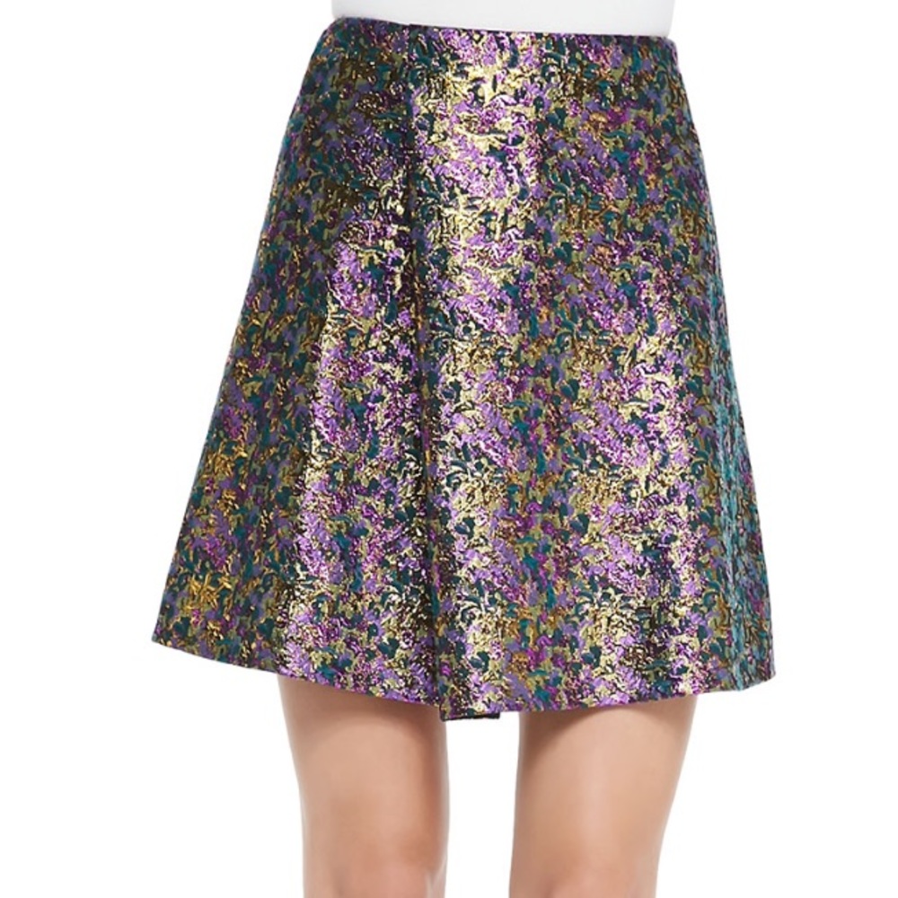 3.1 Phillip Lim Single-Pleat A-Line Jacquard Skirt - Picture 1 of 4